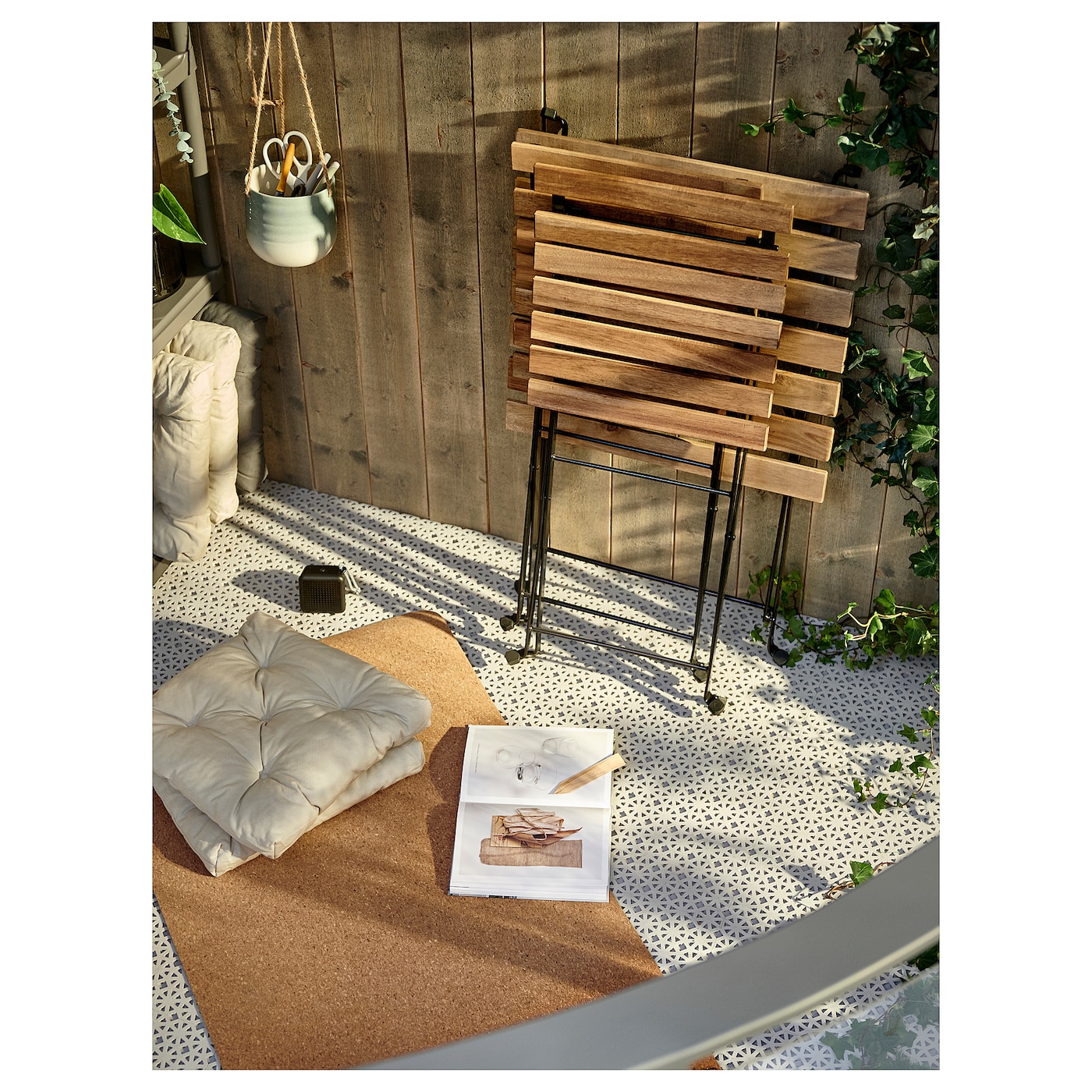 TÄRNÖ table+2 chairs, outdoor black/light brown stained - IKEA