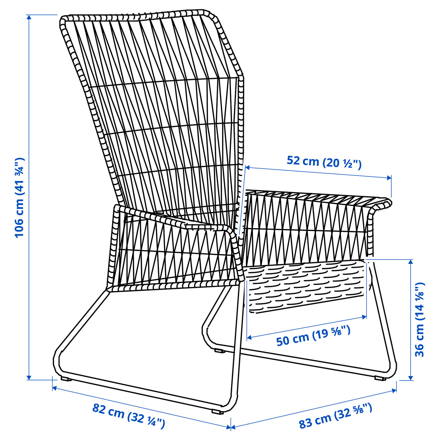 TALLSKÄR armchair, outdoor anthracite - IKEA