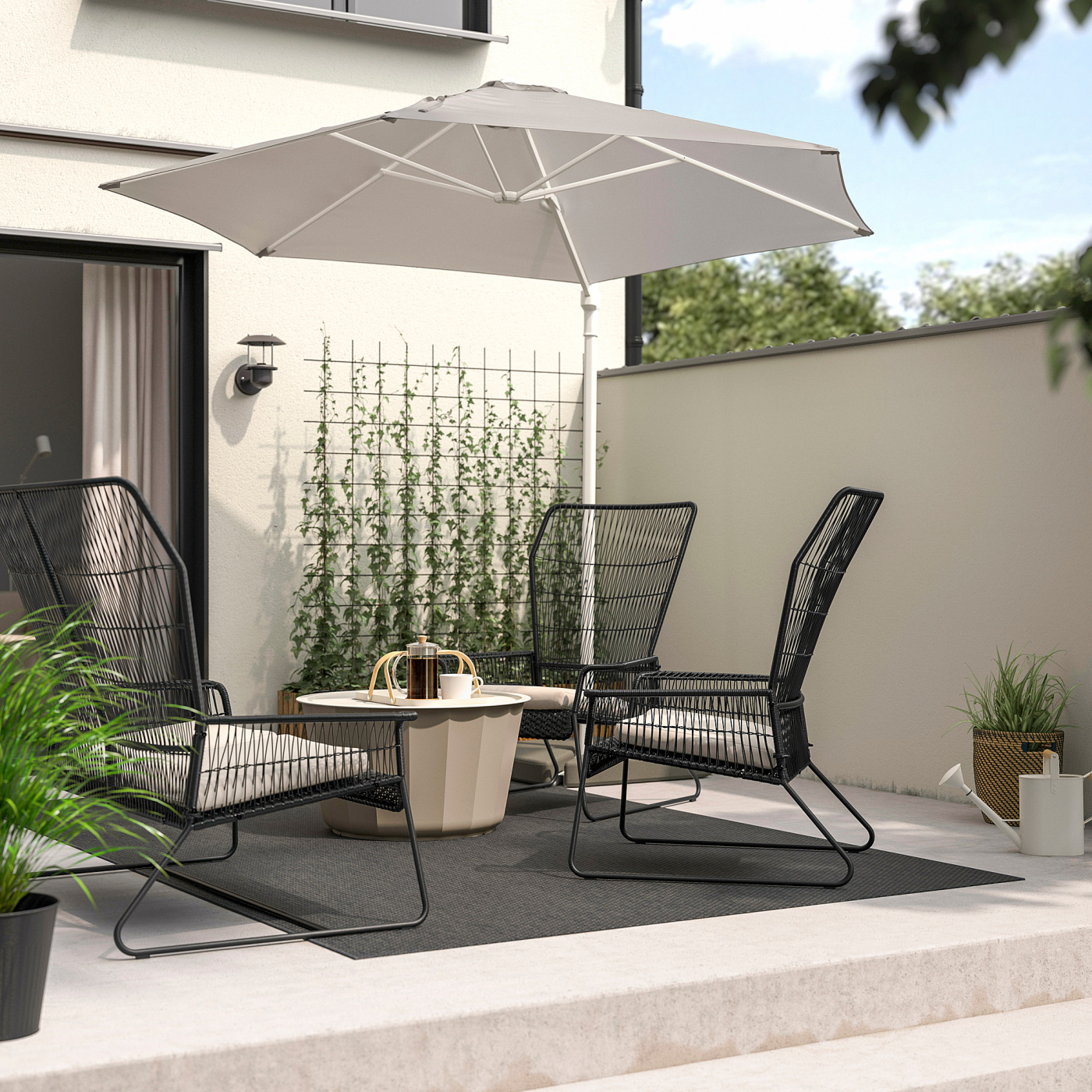 TALLSKÄR armchair, outdoor anthracite - IKEA