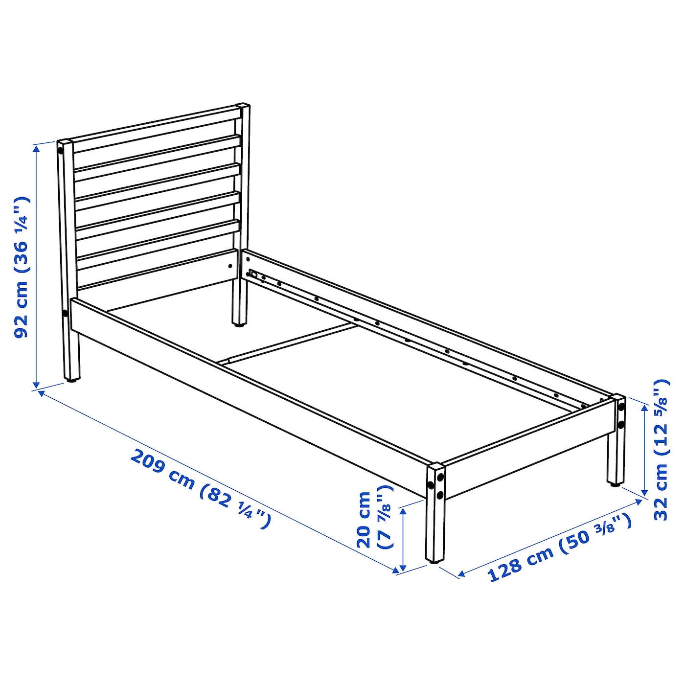 TARVA bed frame pine/Luröy - IKEA