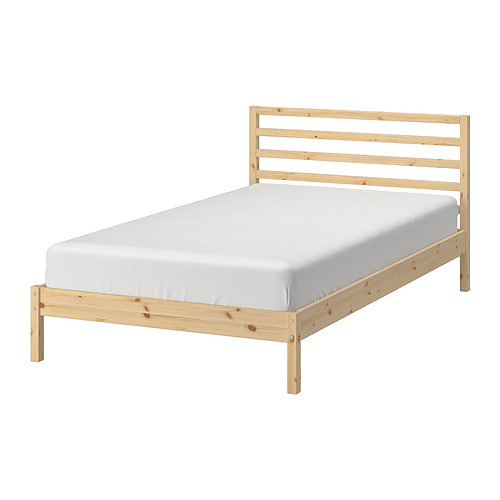 SNIGLAR bed frame with slatted bed base beech - IKEA