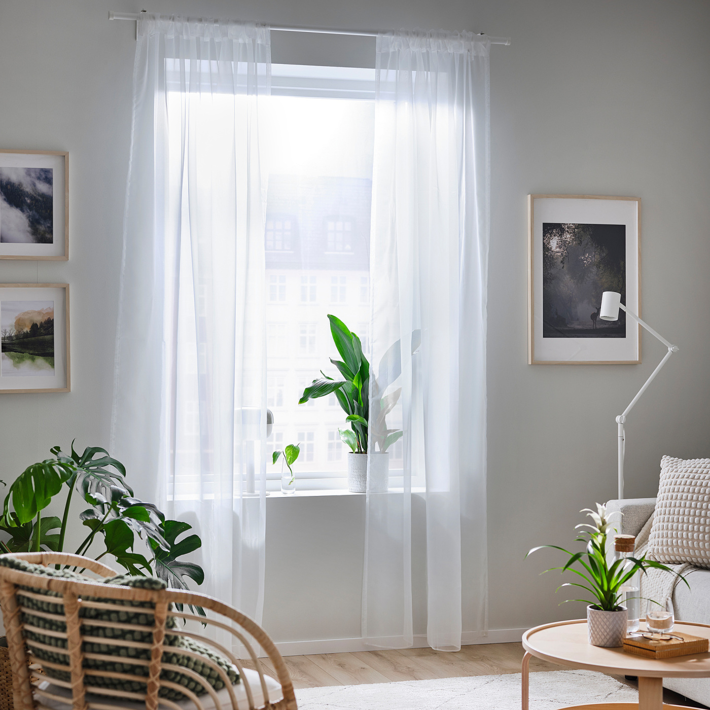 TERESIA sheer curtains, 1 pair white/with rod pocket - IKEA