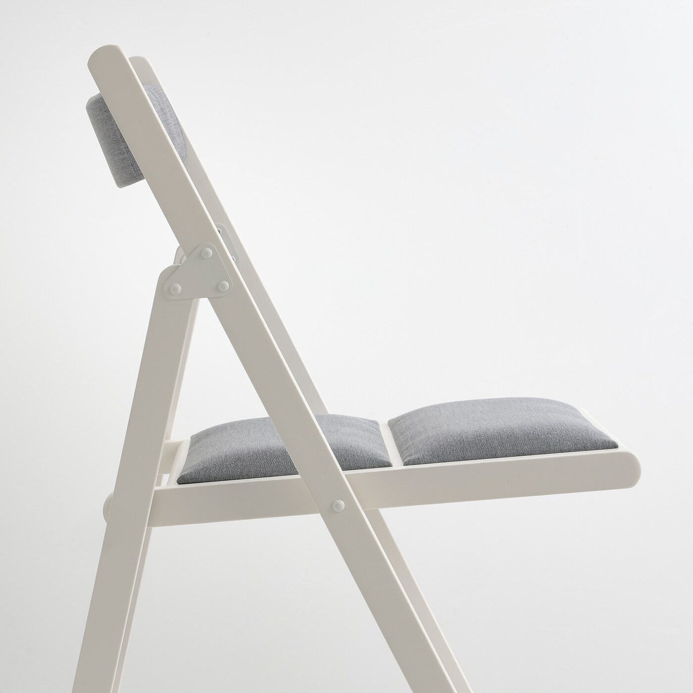 TERJE folding chair white/Knisa light grey - IKEA