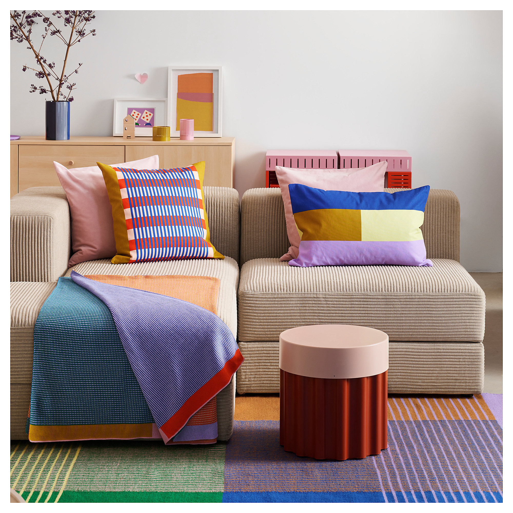 IKEA tesammans ブランケット TESAMMANS cushion cover multicolour - IKEA