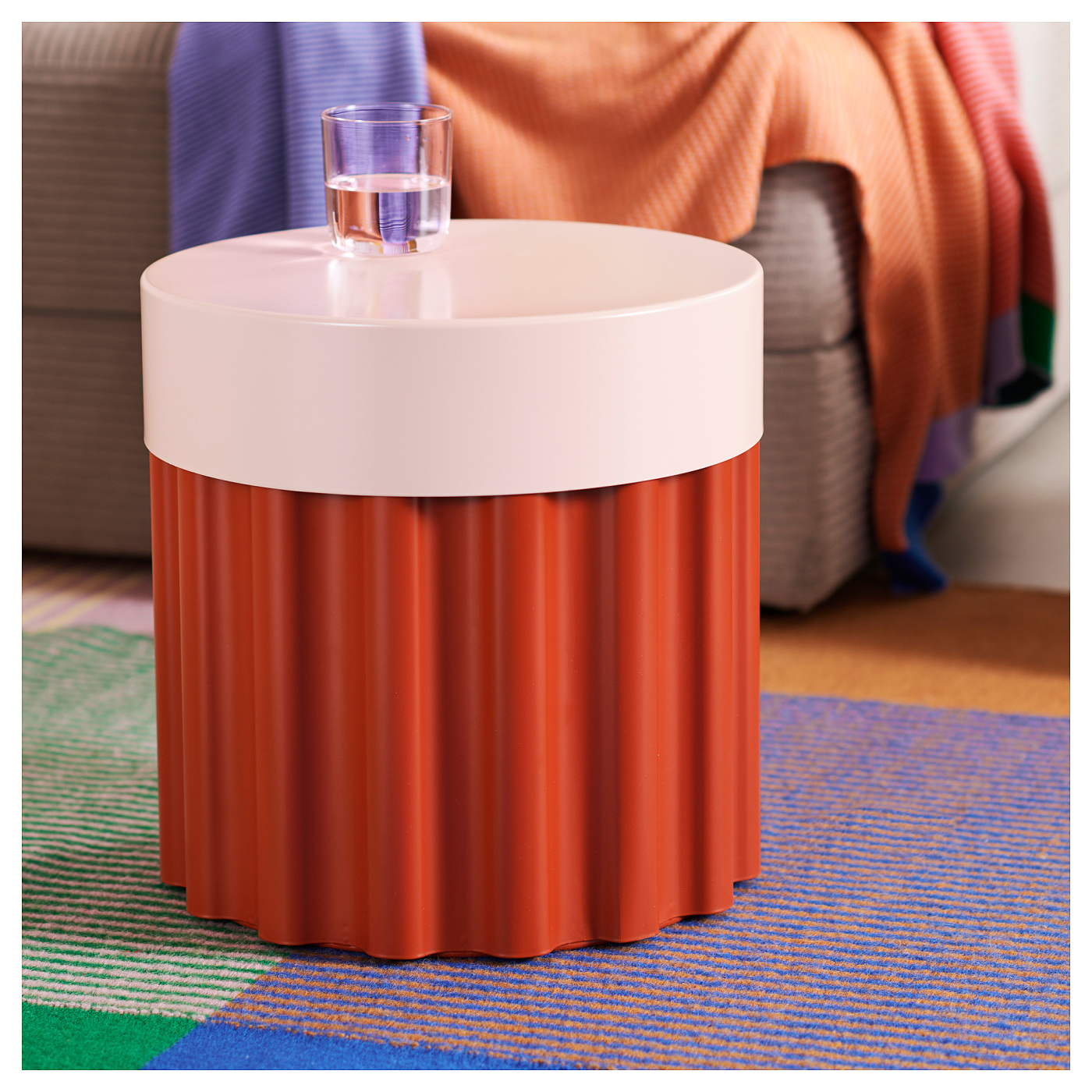 TESAMMANS side table red-brown/pink - IKEA