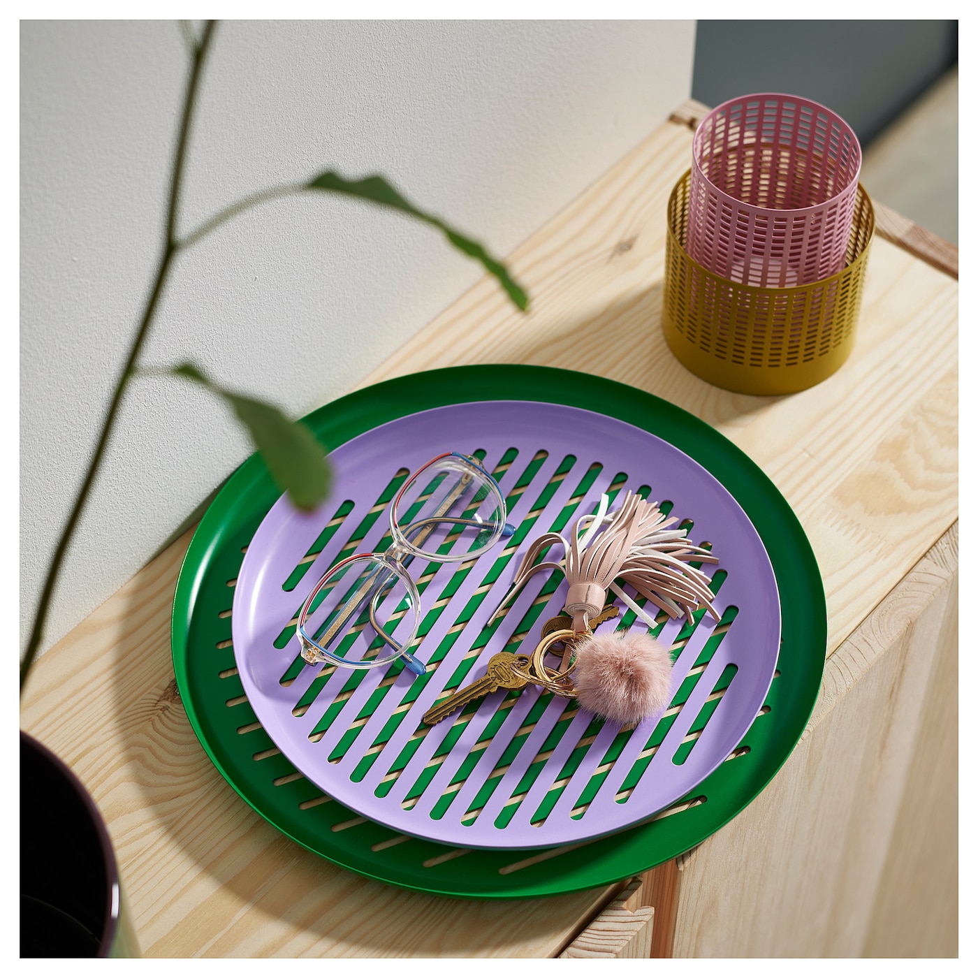 TESAMMANS tray, set of 2 green/lilac - IKEA TESAMMANS tray, set of 2 green/lilac - IKEA
