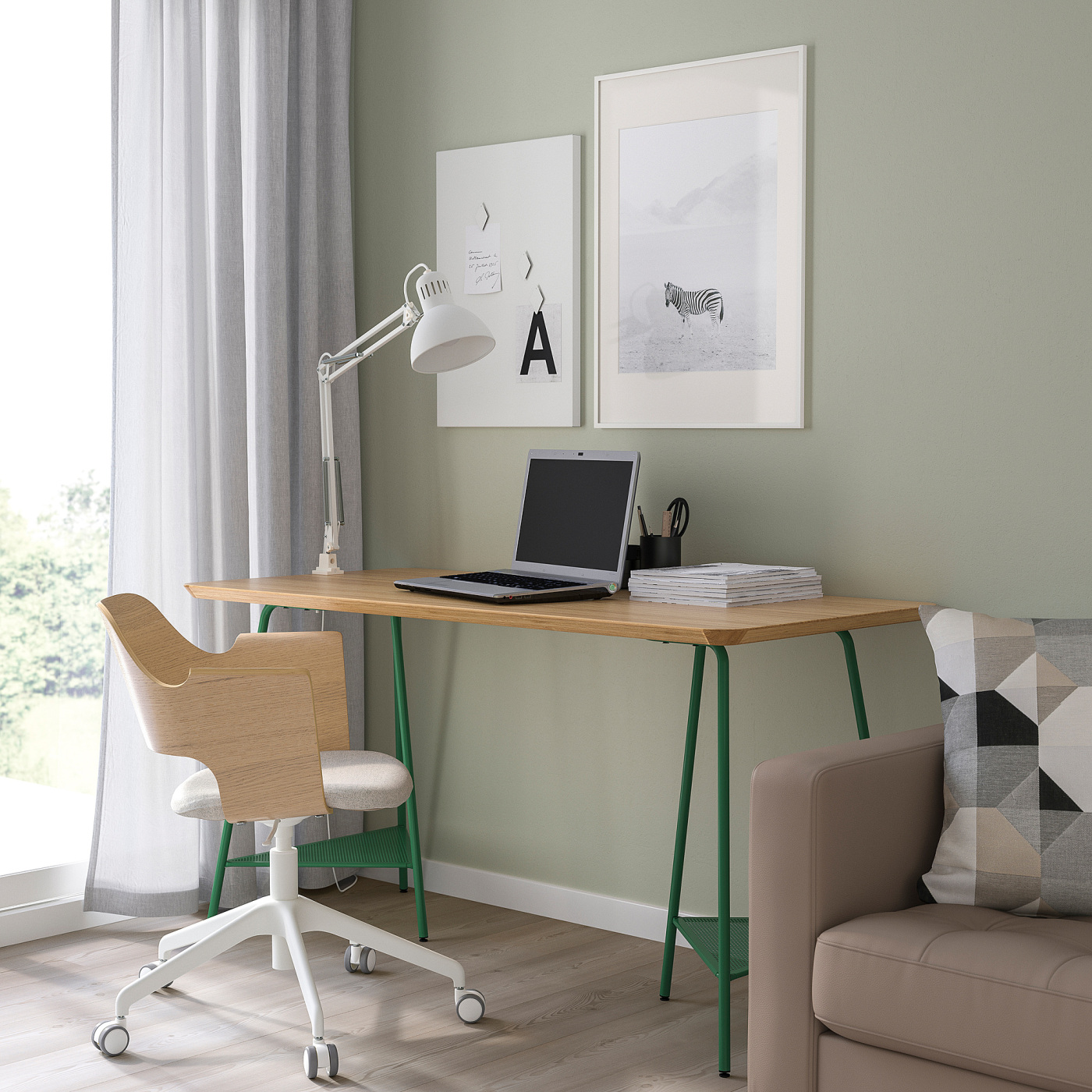 TILLSLAG trestle green metal - IKEA