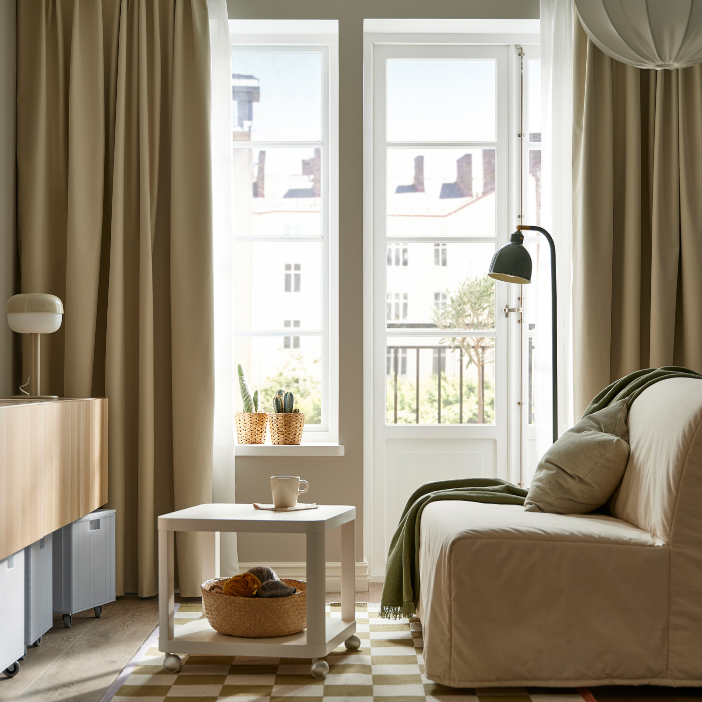 TINGBY side table on castors white - IKEA