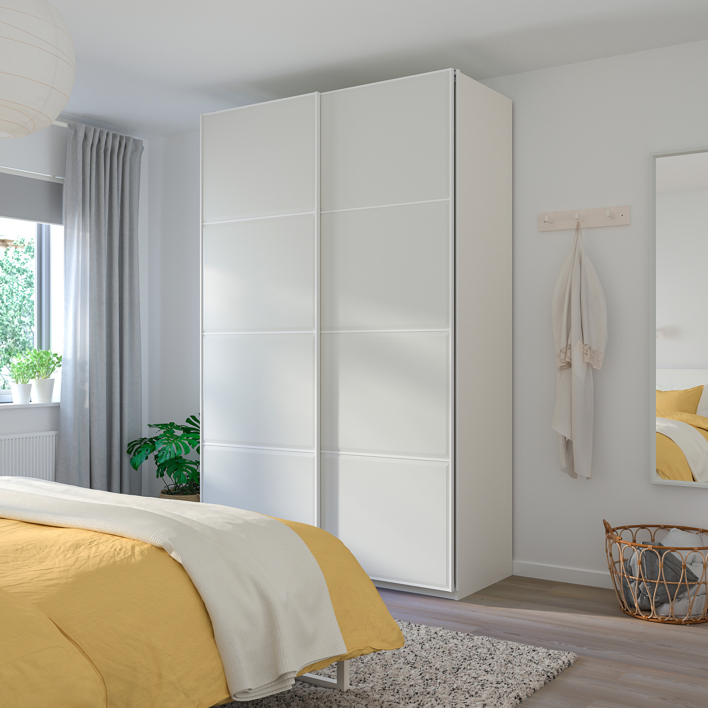 TJÖRHOM pair of sliding doors white - IKEA