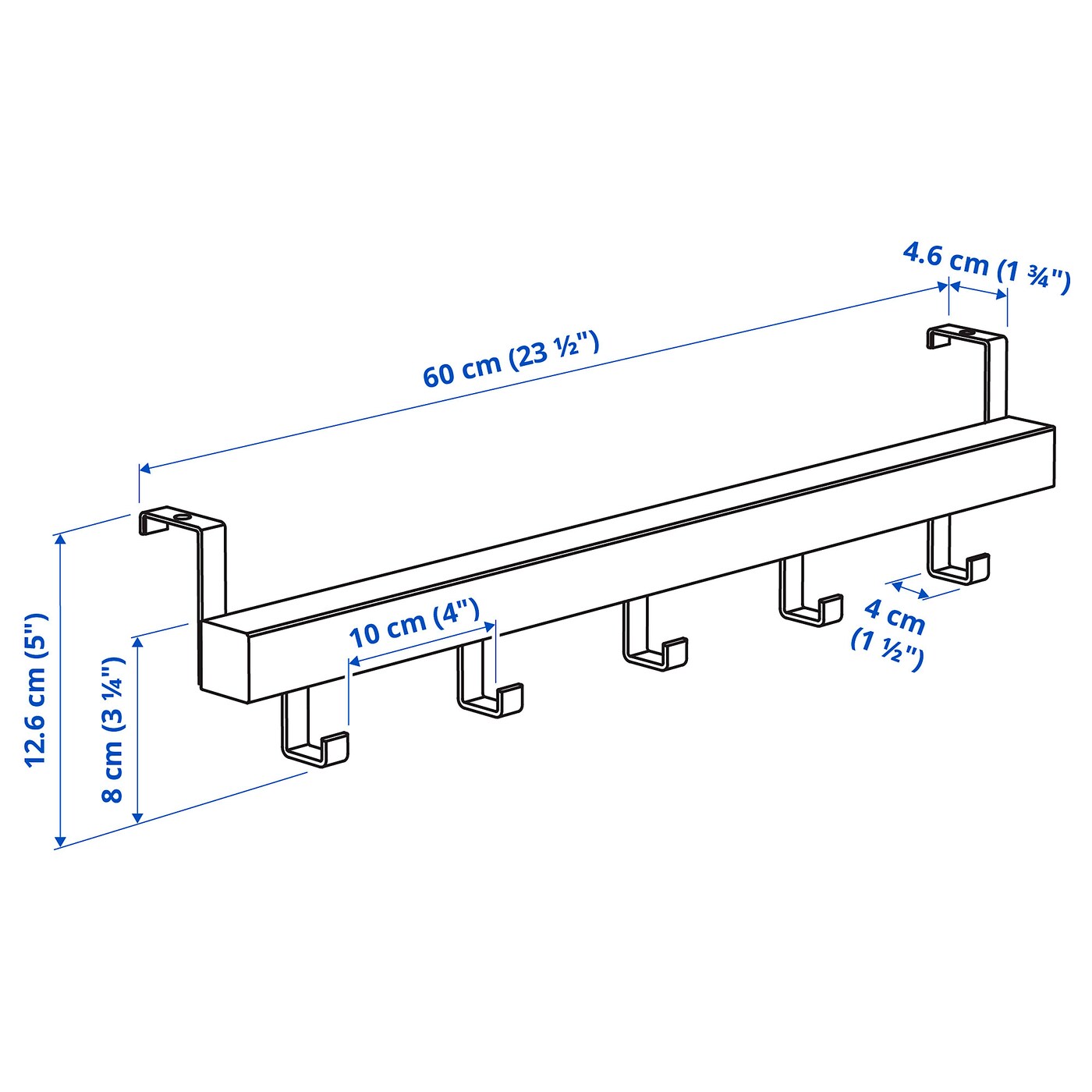 TJUSIG hanger for door/wall black - IKEA