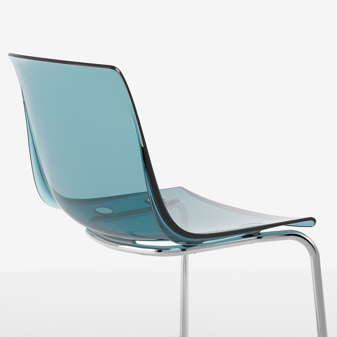 TOBIAS chair blue/chrome-plated - IKEA