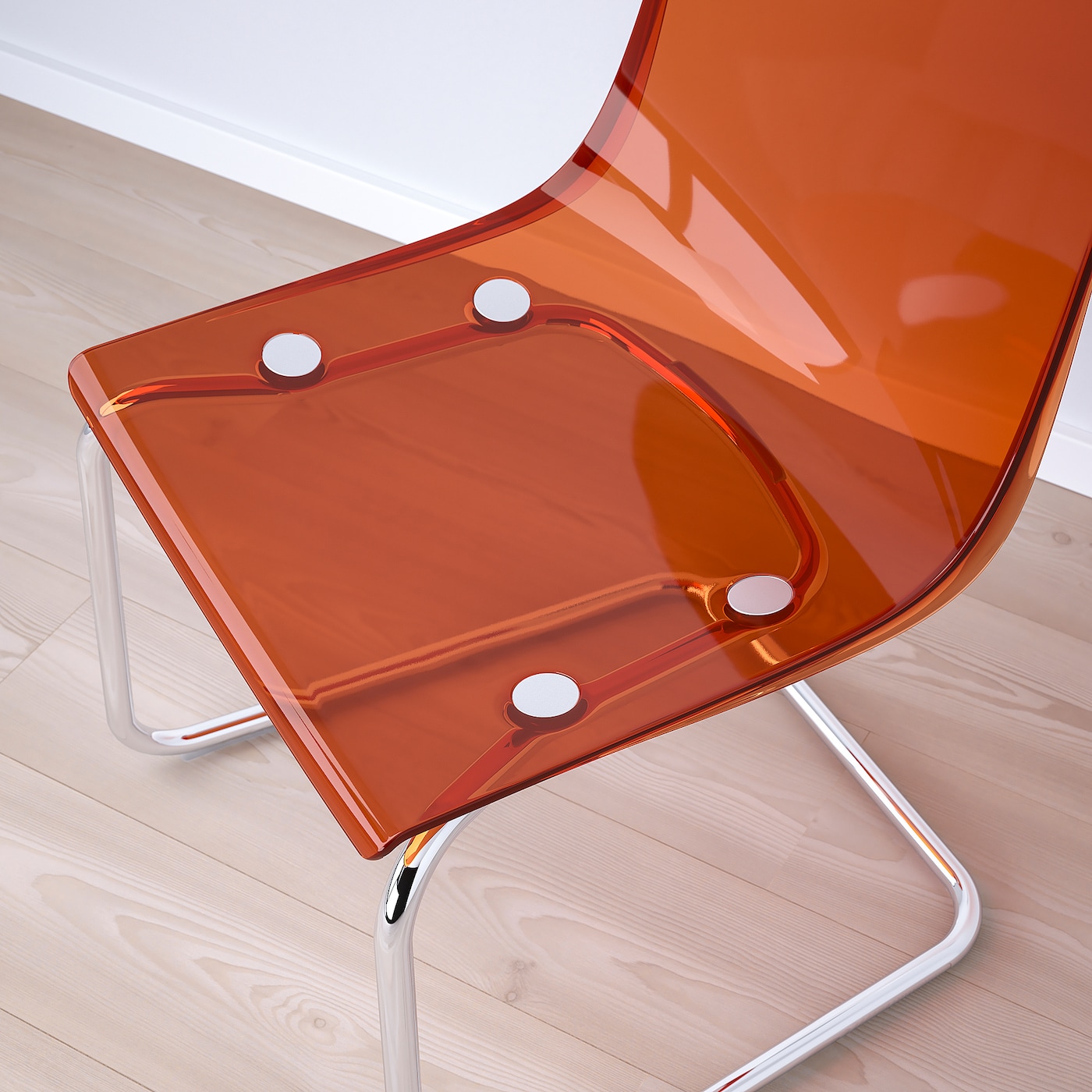 TOBIAS chair brown-red/chrome-plated - IKEA