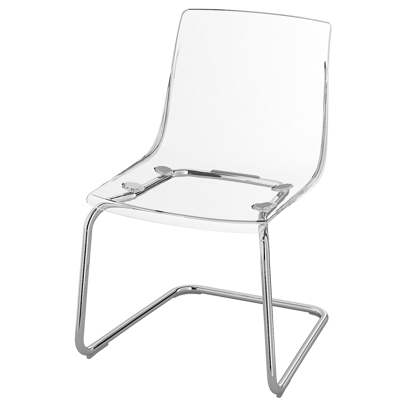 IKEA チェア TOBIAS トービアス チェア, 透明, クロムメッキ - IKEA
