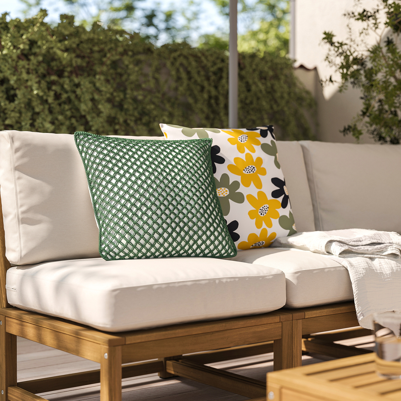 TOFTÖ cushion cover dark grey-green outdoor/indoor - IKEA
