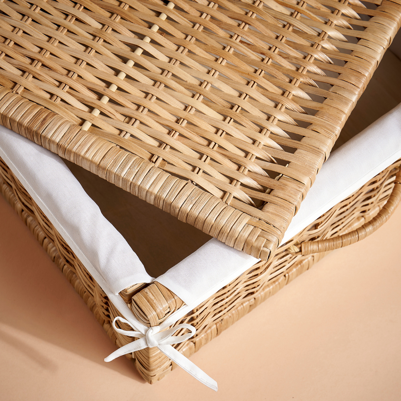 TOLKNING バスケット　3個セット　 50x43x19 cm TOLKNING basket handmade rattan - IKEA