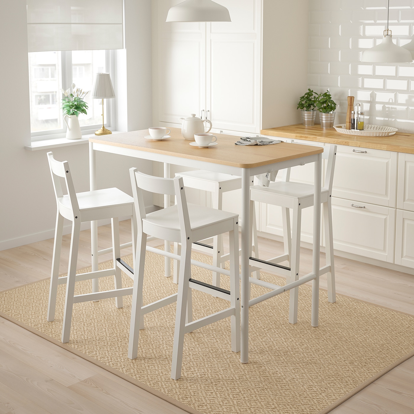 最大15%OFFクーポン TOMMARYD table IKEA - veneer/white oak stained white カウンターテーブル・ハイテーブル