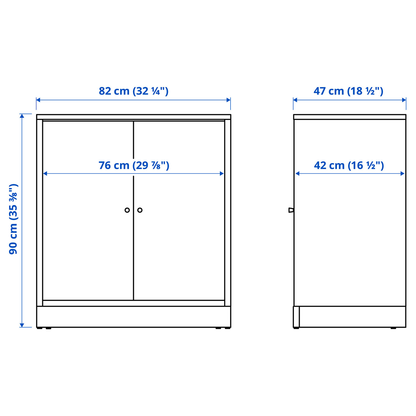 TONSTAD cabinet with doors oak veneer - IKEA
