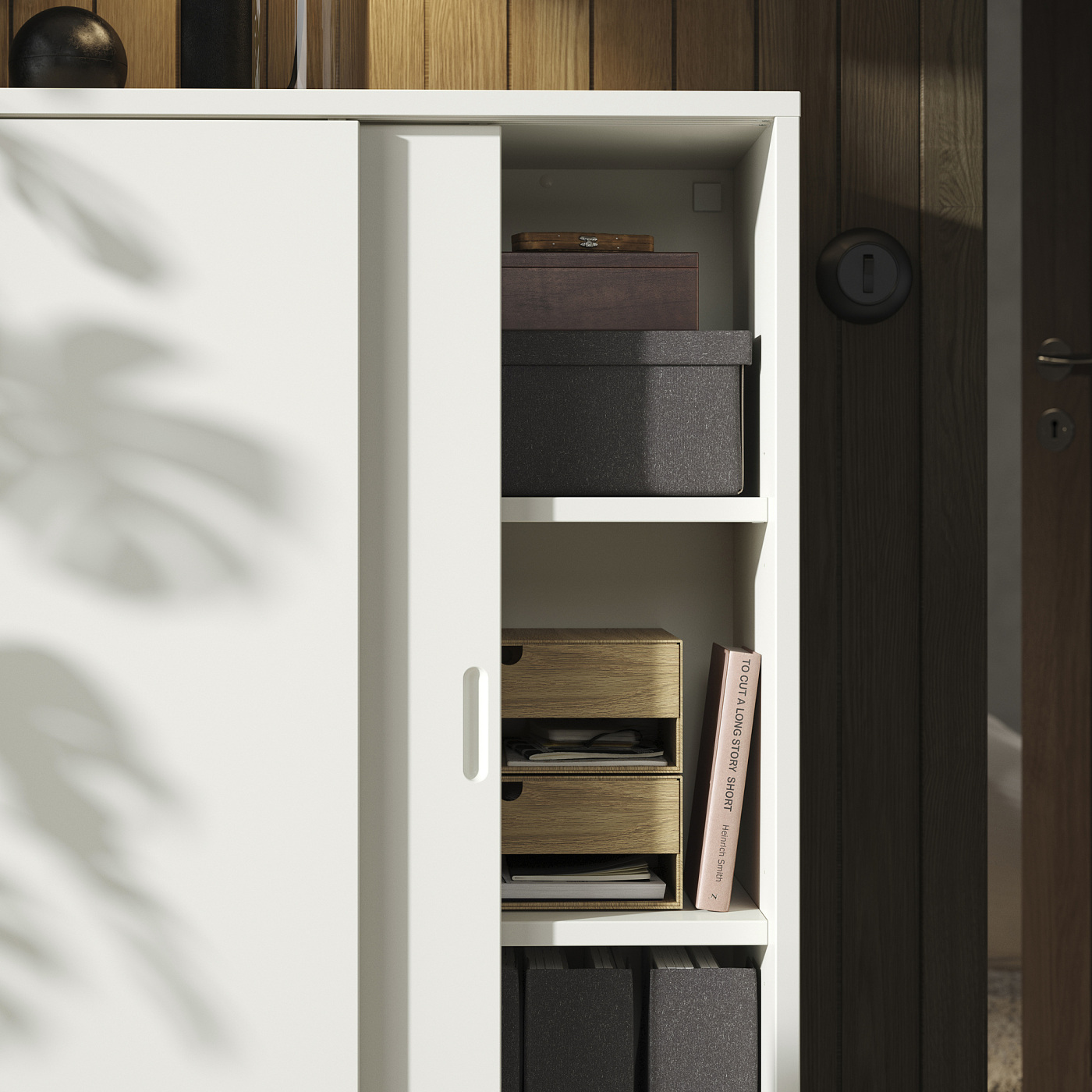TONSTAD cabinet with sliding doors off-white - IKEA
