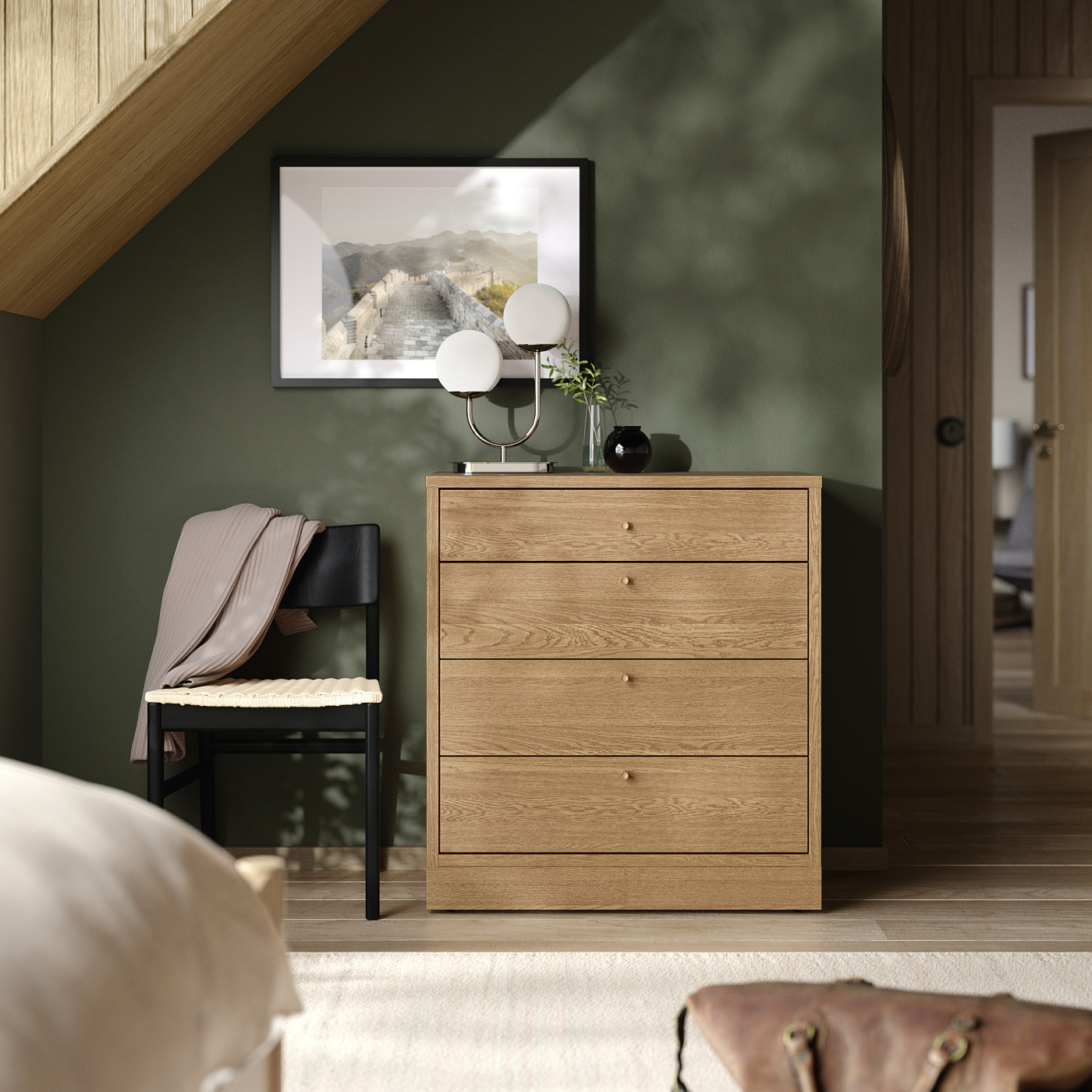 TONSTAD chest of 4 drawers oak veneer - IKEA