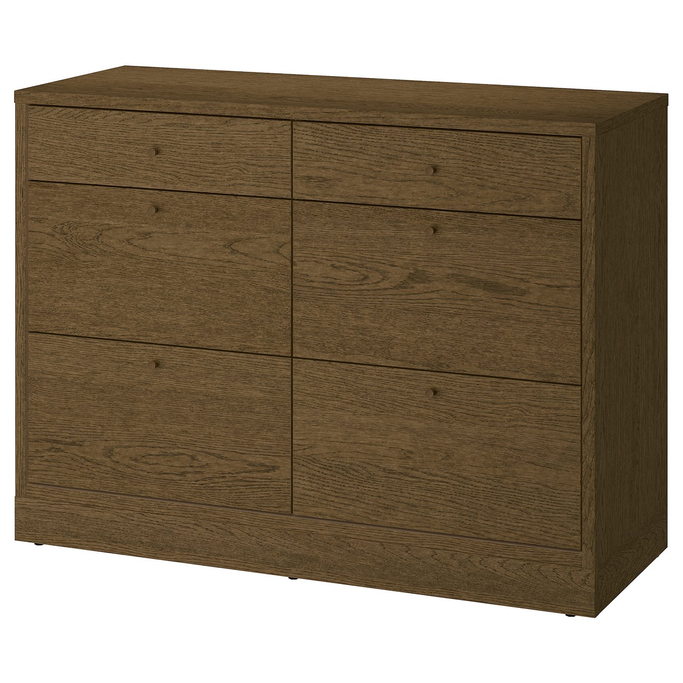 TONSTAD chest of 6 drawers brown stained oak veneer - IKEA