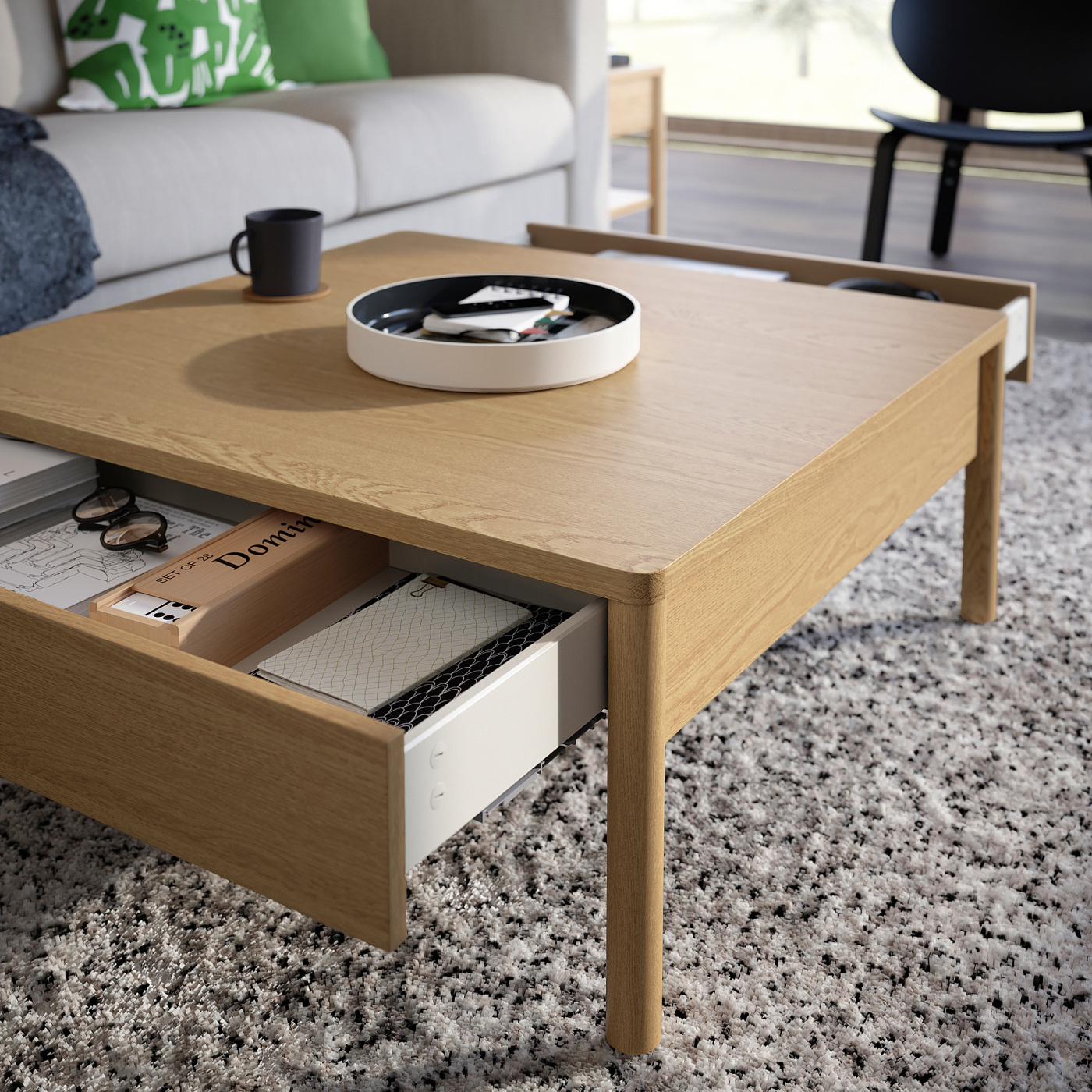 IKEA TONSTAD ローテーブル TONSTAD coffee table oak veneer - IKEA