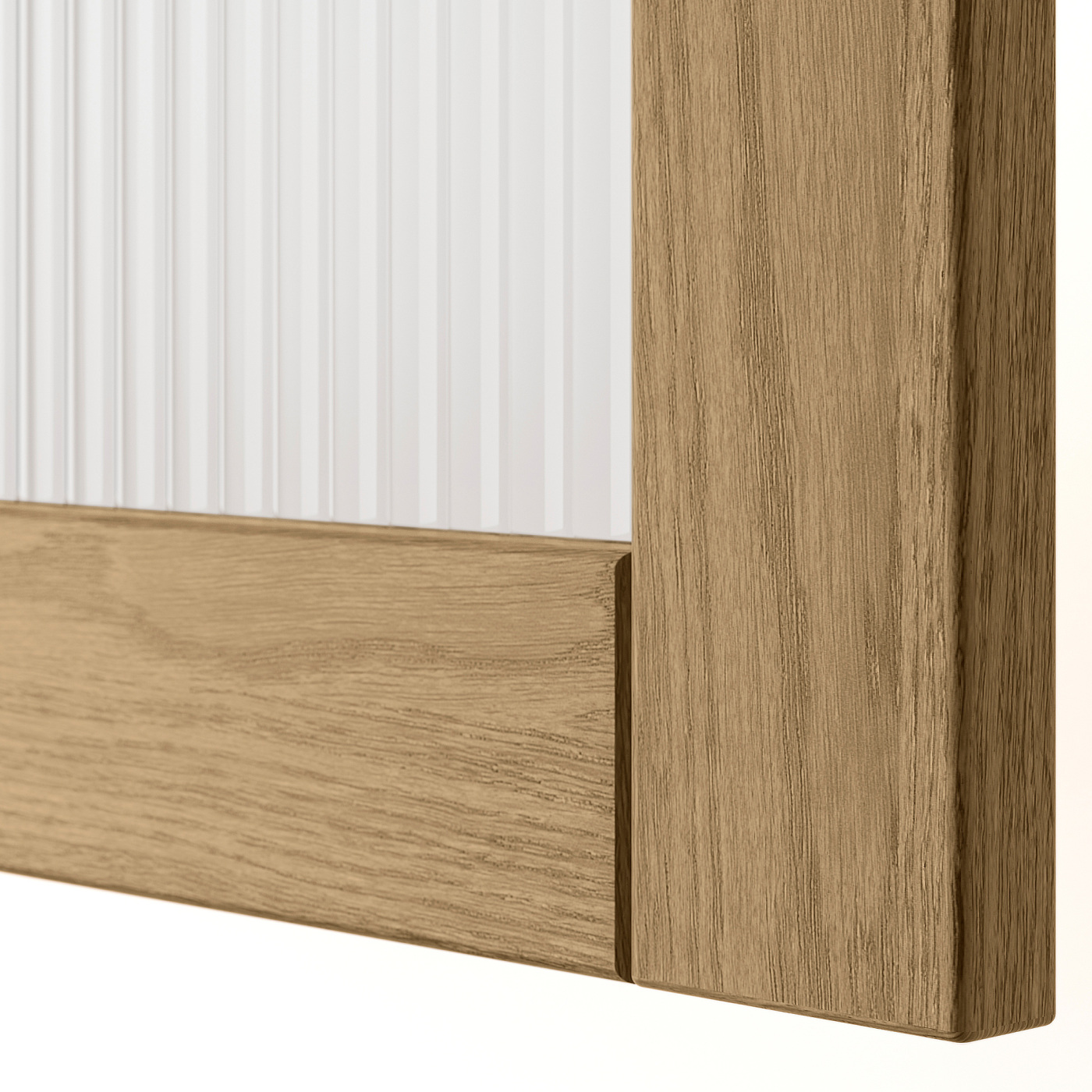 TONSTAD door with hinges oak veneer/glass - IKEA