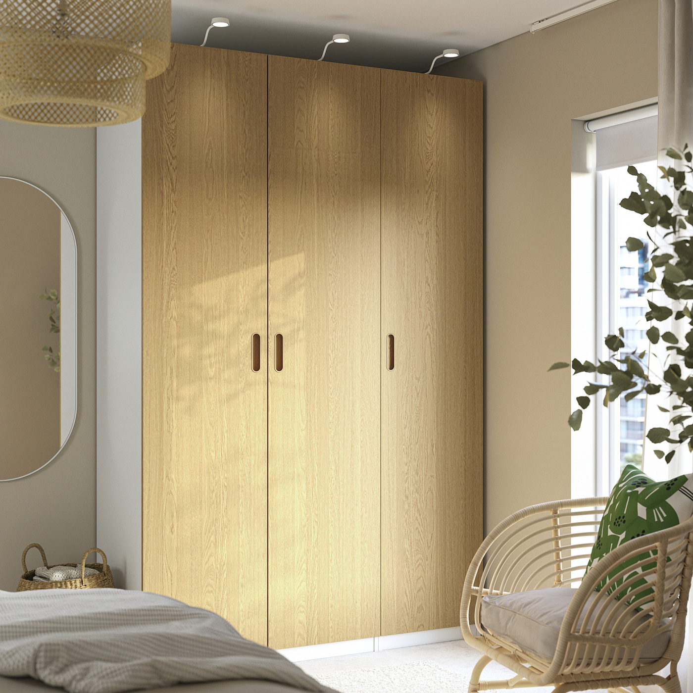 TONSTAD door with hinges oak veneer - IKEA