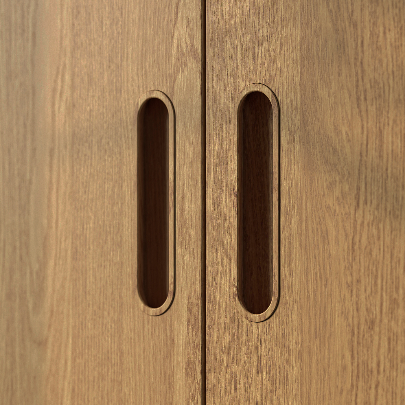 TONSTAD door with hinges oak veneer - IKEA