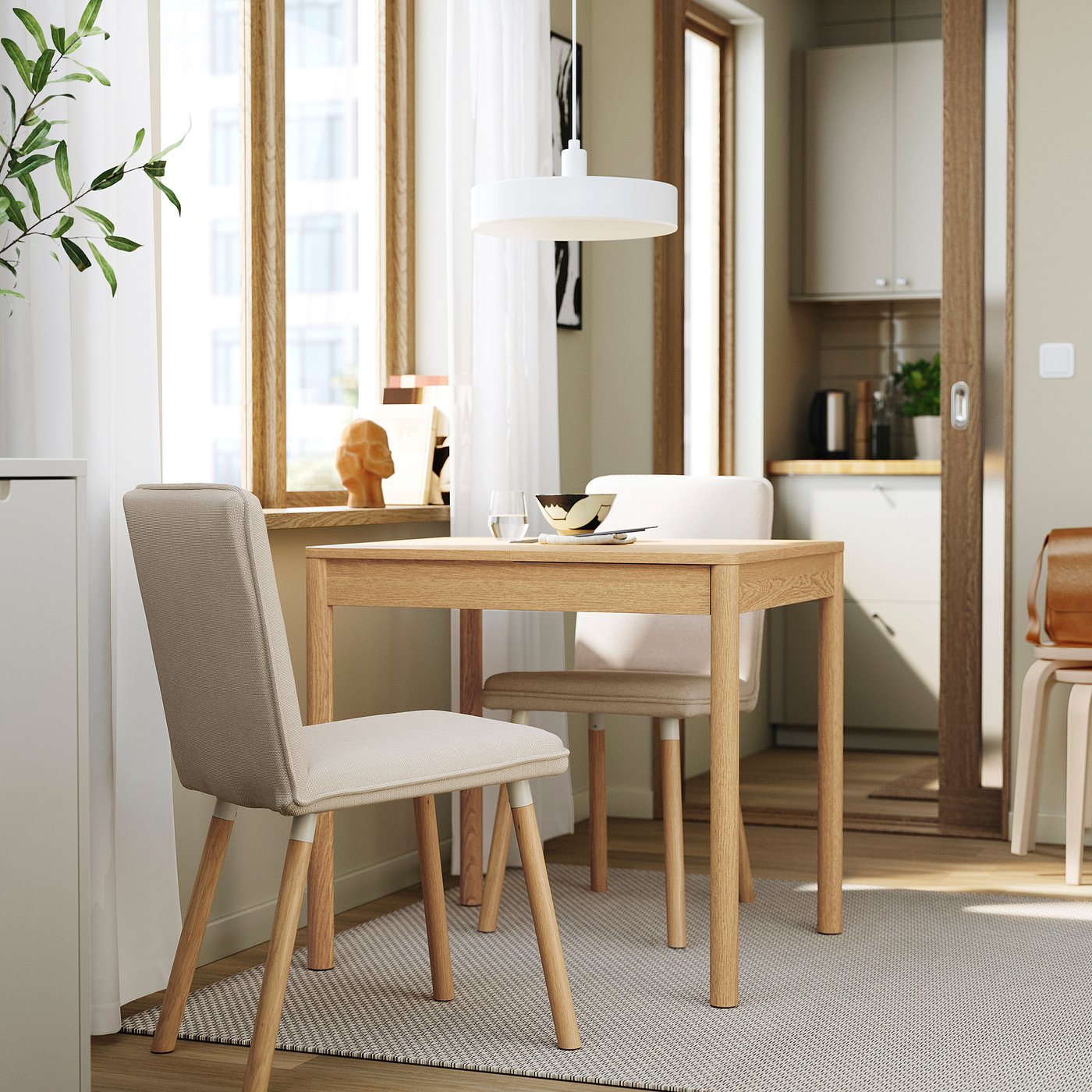 TONSTAD extendable table oak veneer - IKEA