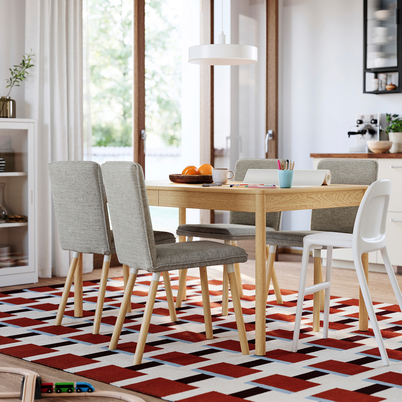TONSTAD extendable table oak veneer - IKEA