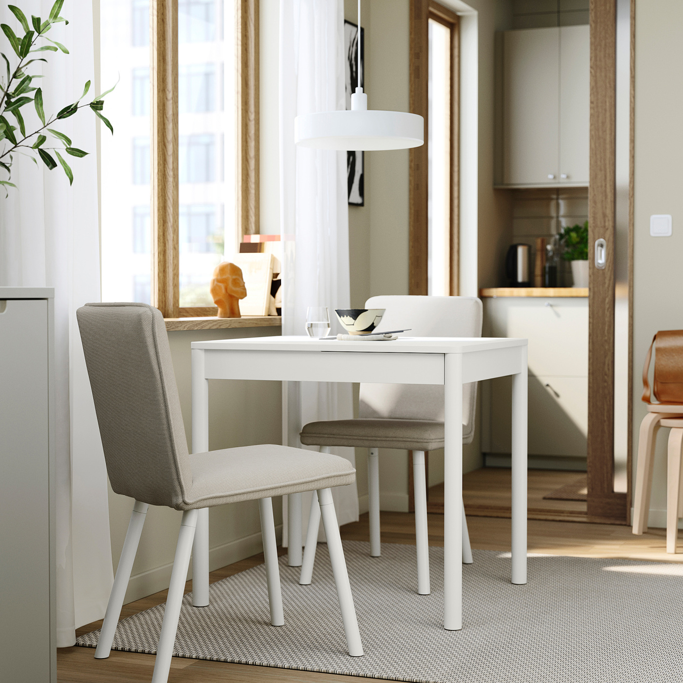 TONSTAD extendable table off-white - IKEA