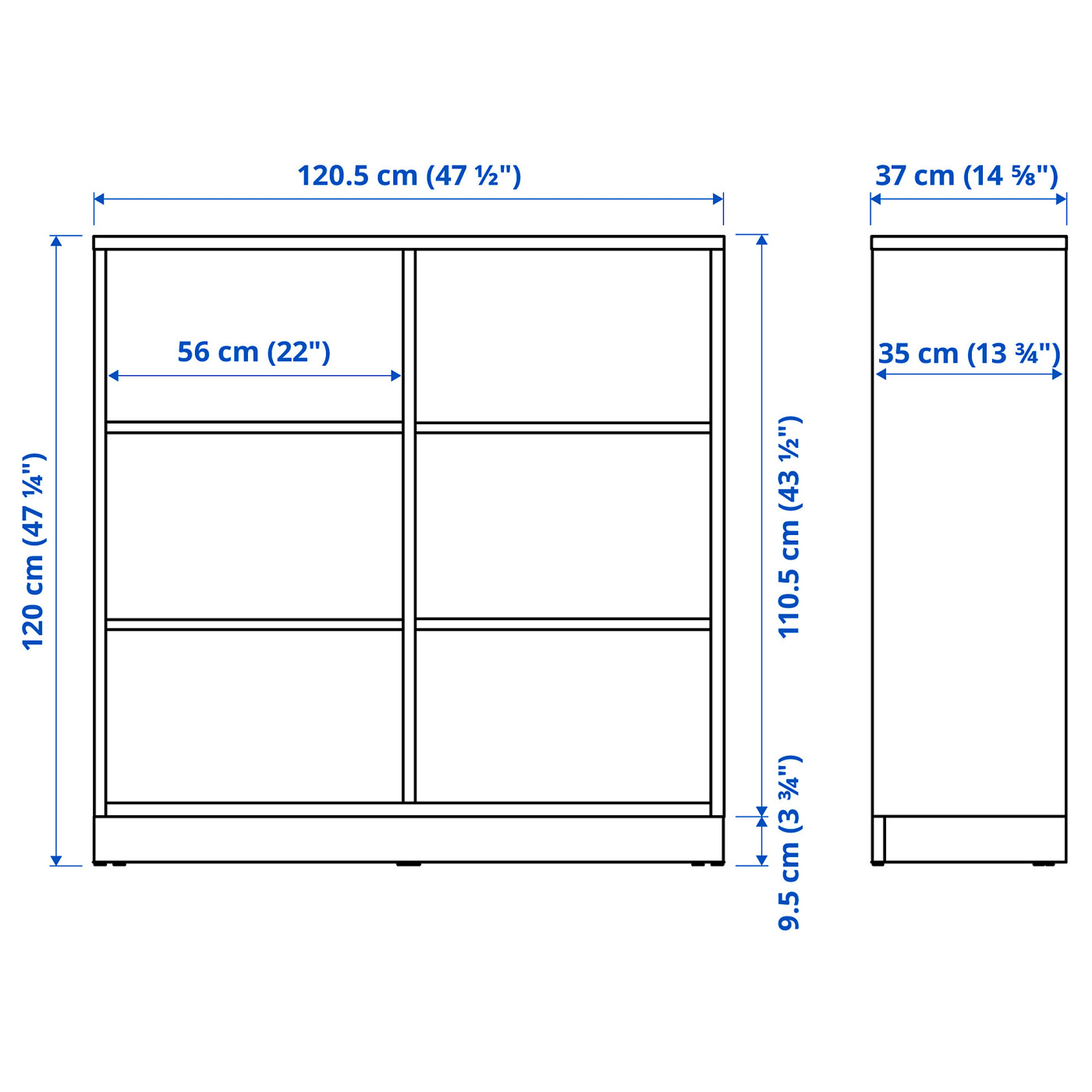 TONSTAD shelving unit brown stained oak veneer - IKEA