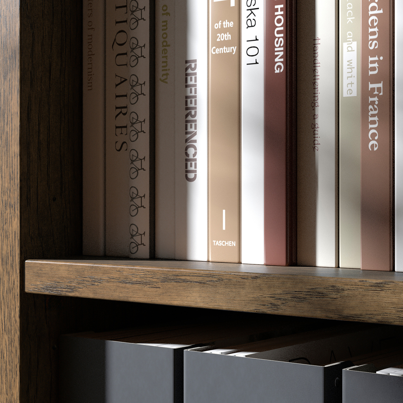 TONSTAD shelving unit brown stained oak veneer - IKEA