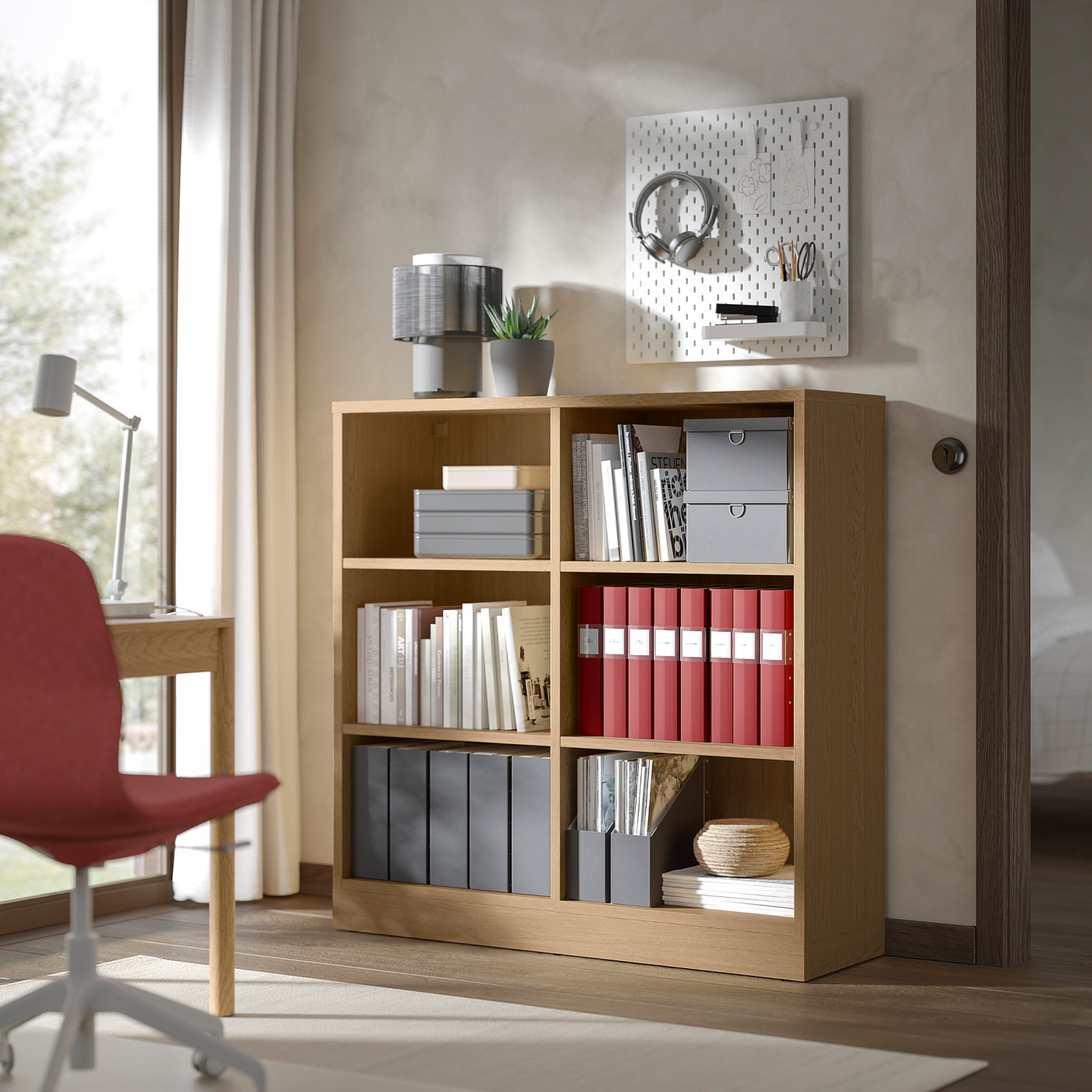 TONSTAD shelving unit oak veneer - IKEA