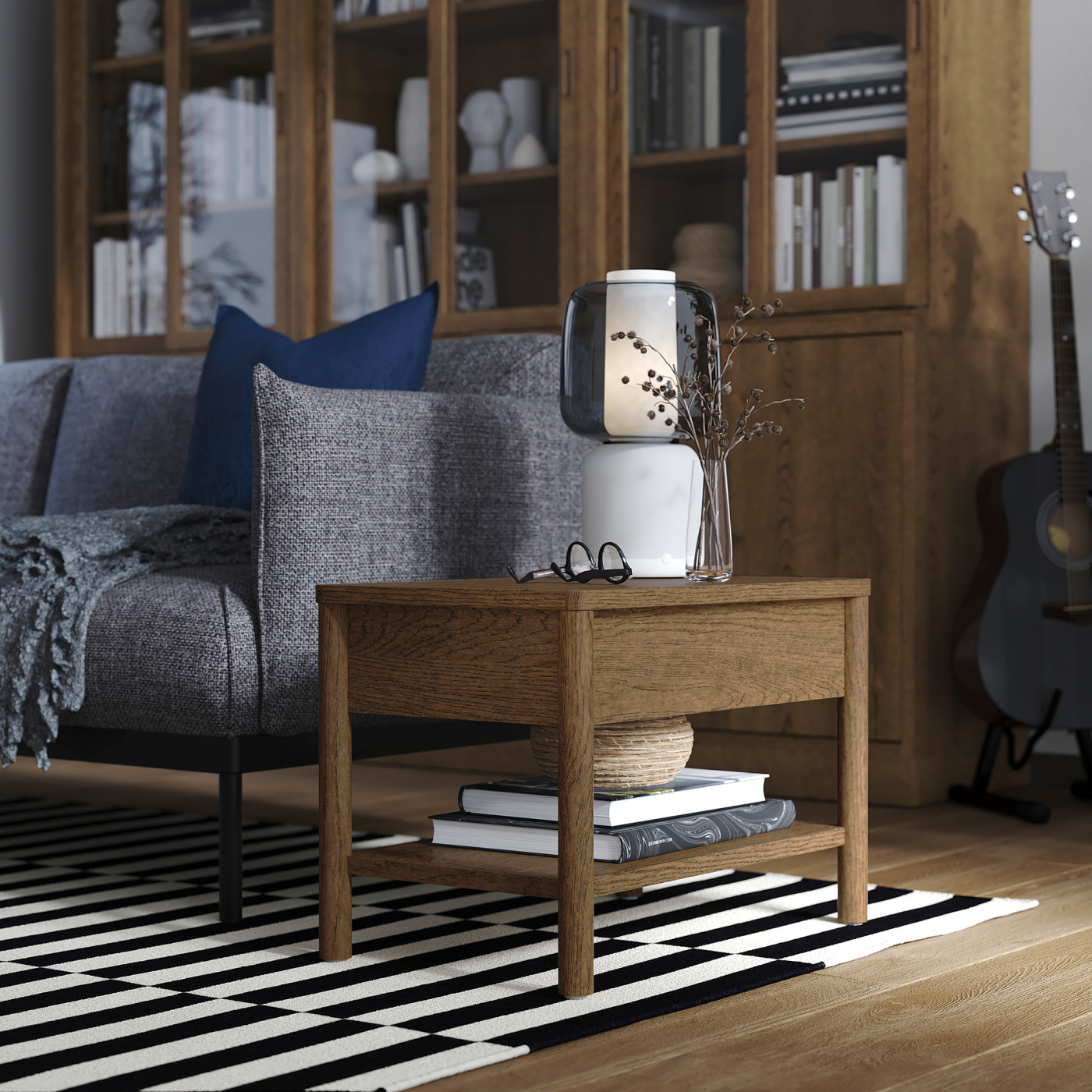 IKEA TONSTAD ローテーブル TONSTAD side table brown/stained oak veneer - IKEA