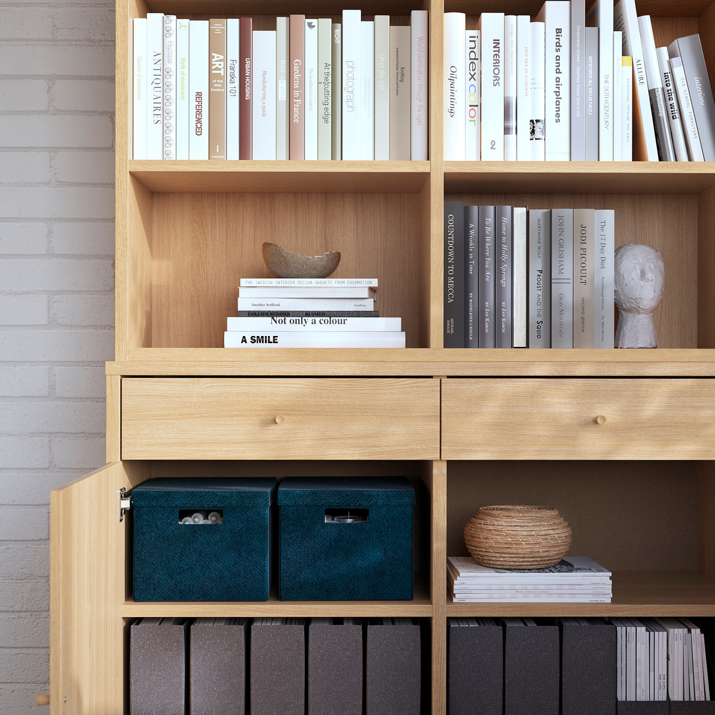 TONSTAD storage combination oak veneer - IKEA