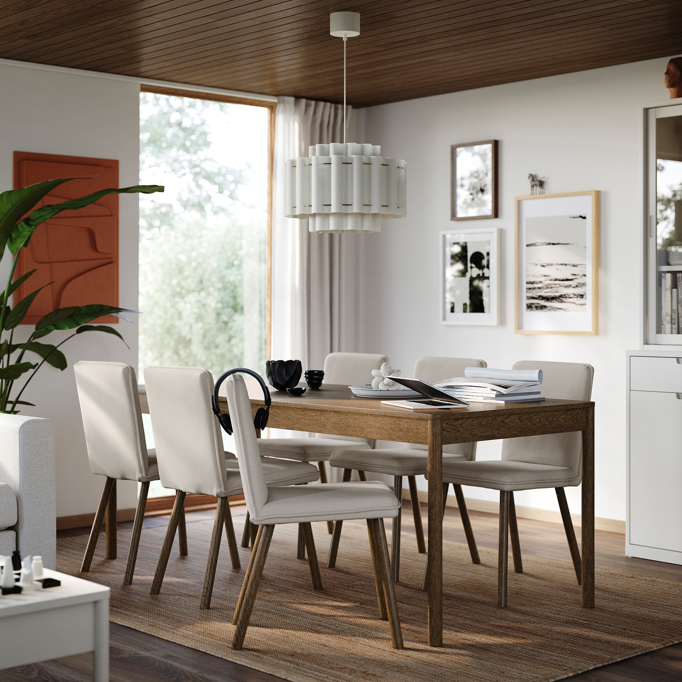 TONSTAD table brown stained oak veneer - IKEA