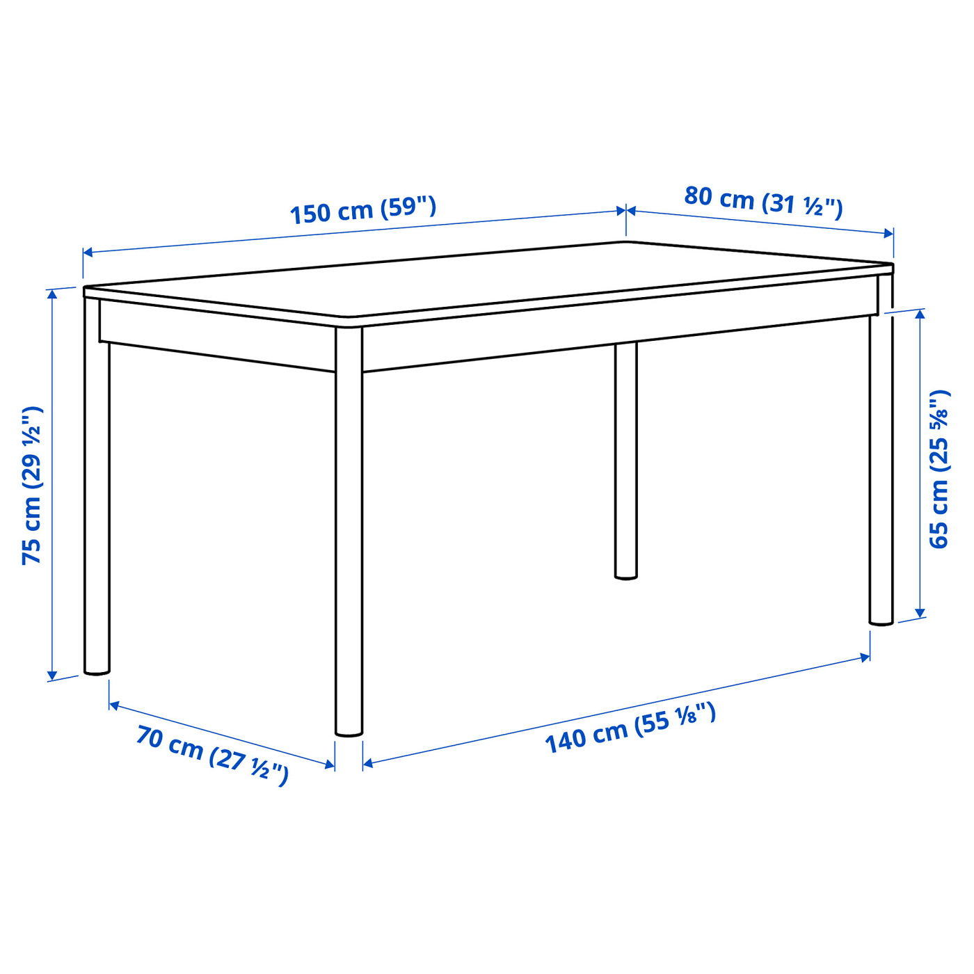 TONSTAD table oak veneer - IKEA