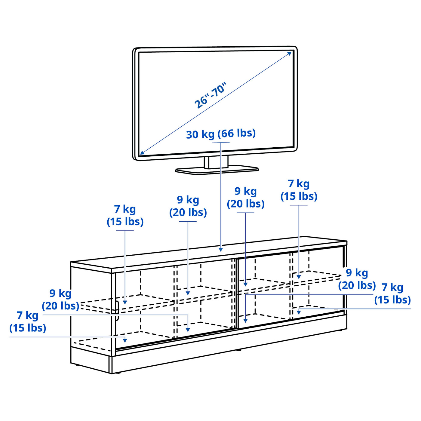 TONSTAD TV bench oak veneer - IKEA