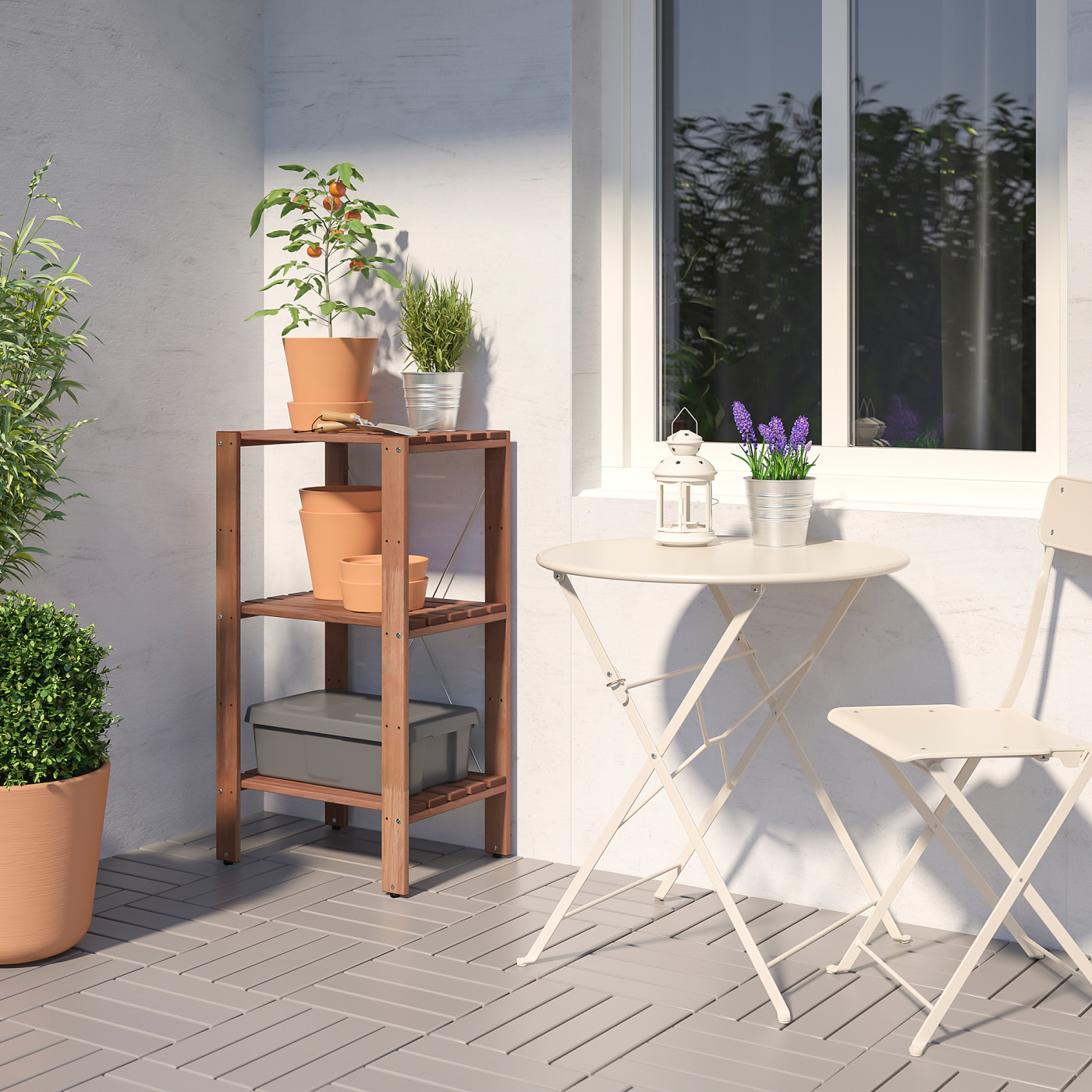 TORDH shelving unit, outdoor brown stained - IKEA