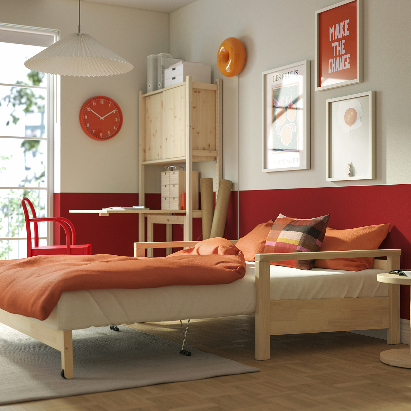 TORNSBORG 2-seat sofa-bed Naggen beige/pine - IKEA