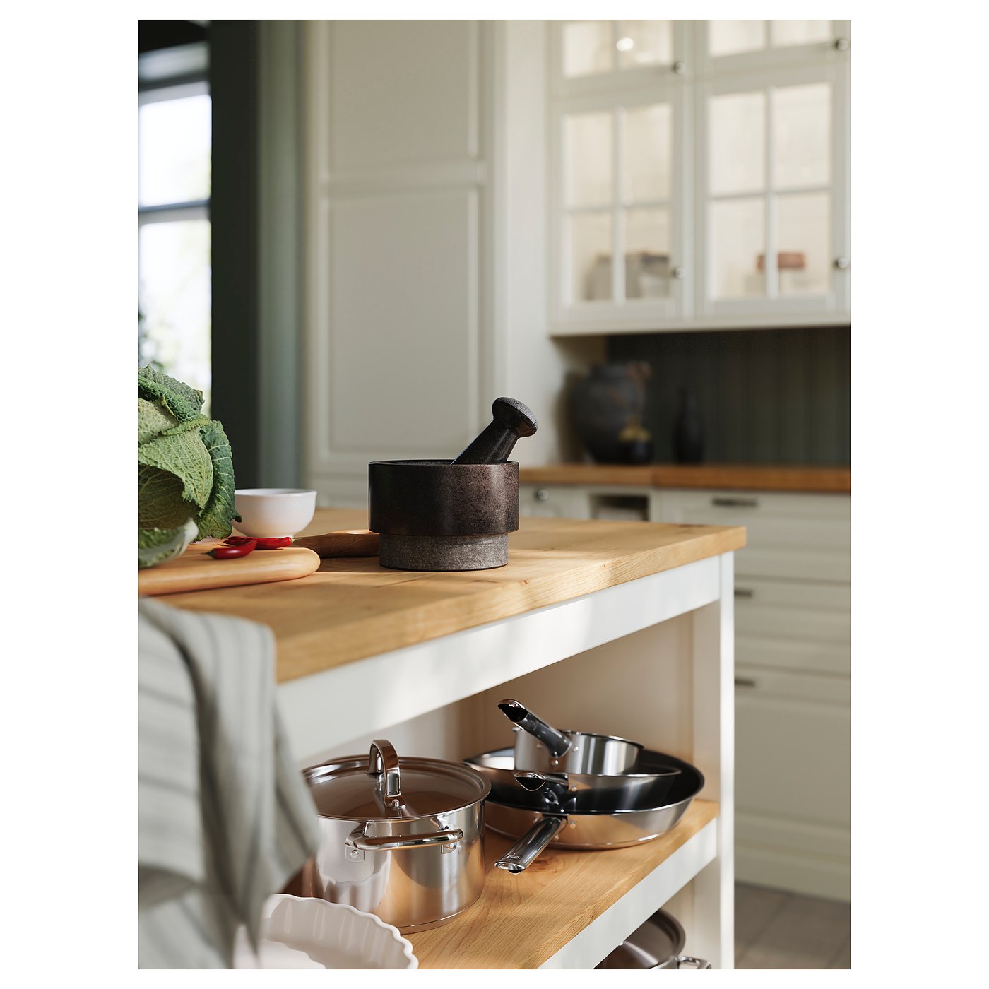 TORNVIKEN kitchen island off-white/oak - IKEA