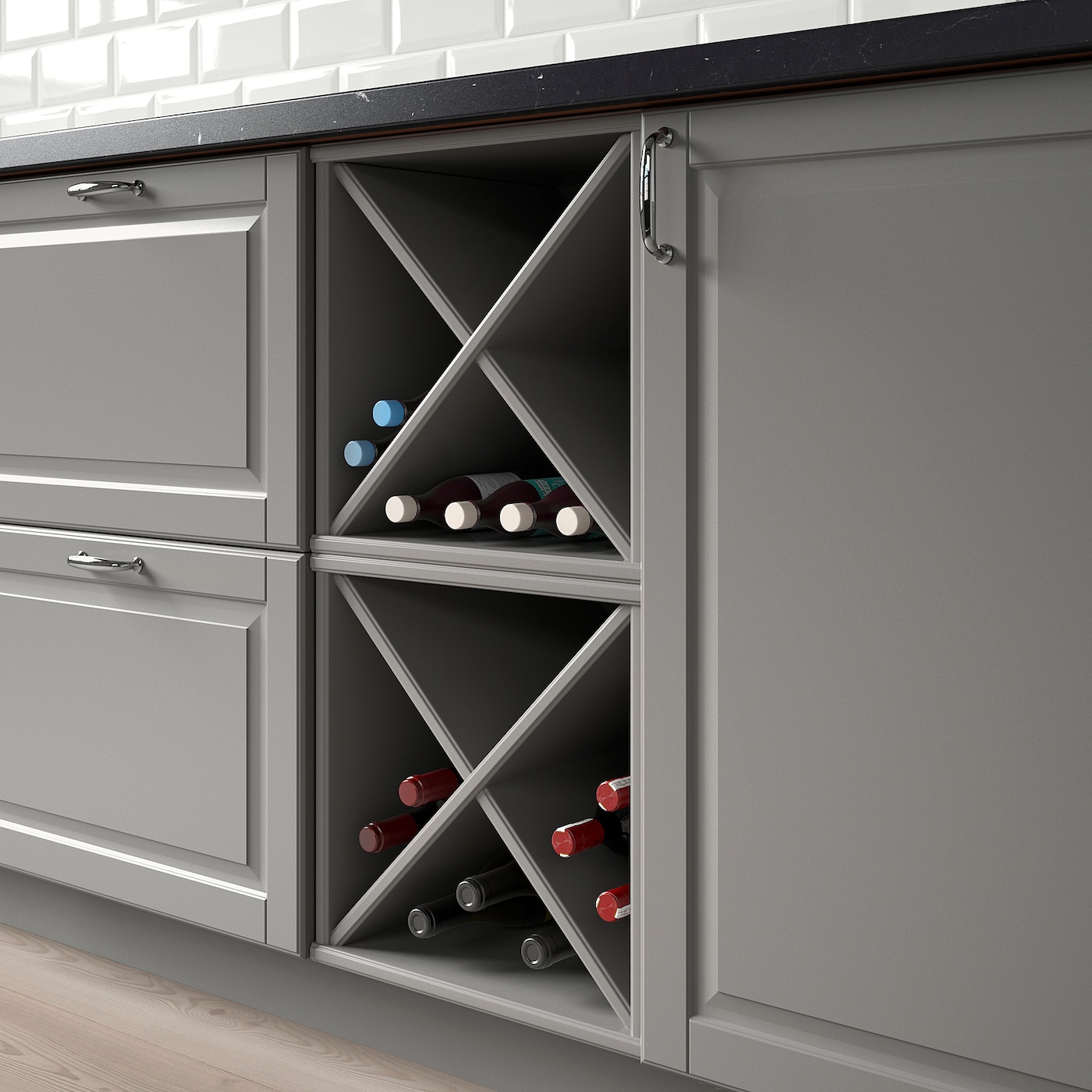 つる【IKEA】TORNVIKEN TORNVIKEN wine shelf grey - IKEA