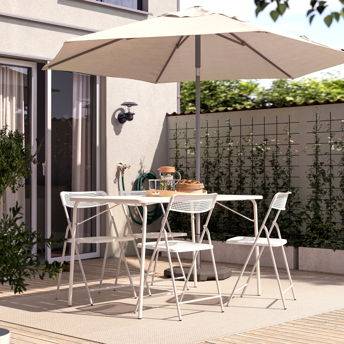 TORPARÖ table, outdoor white/foldable - IKEA