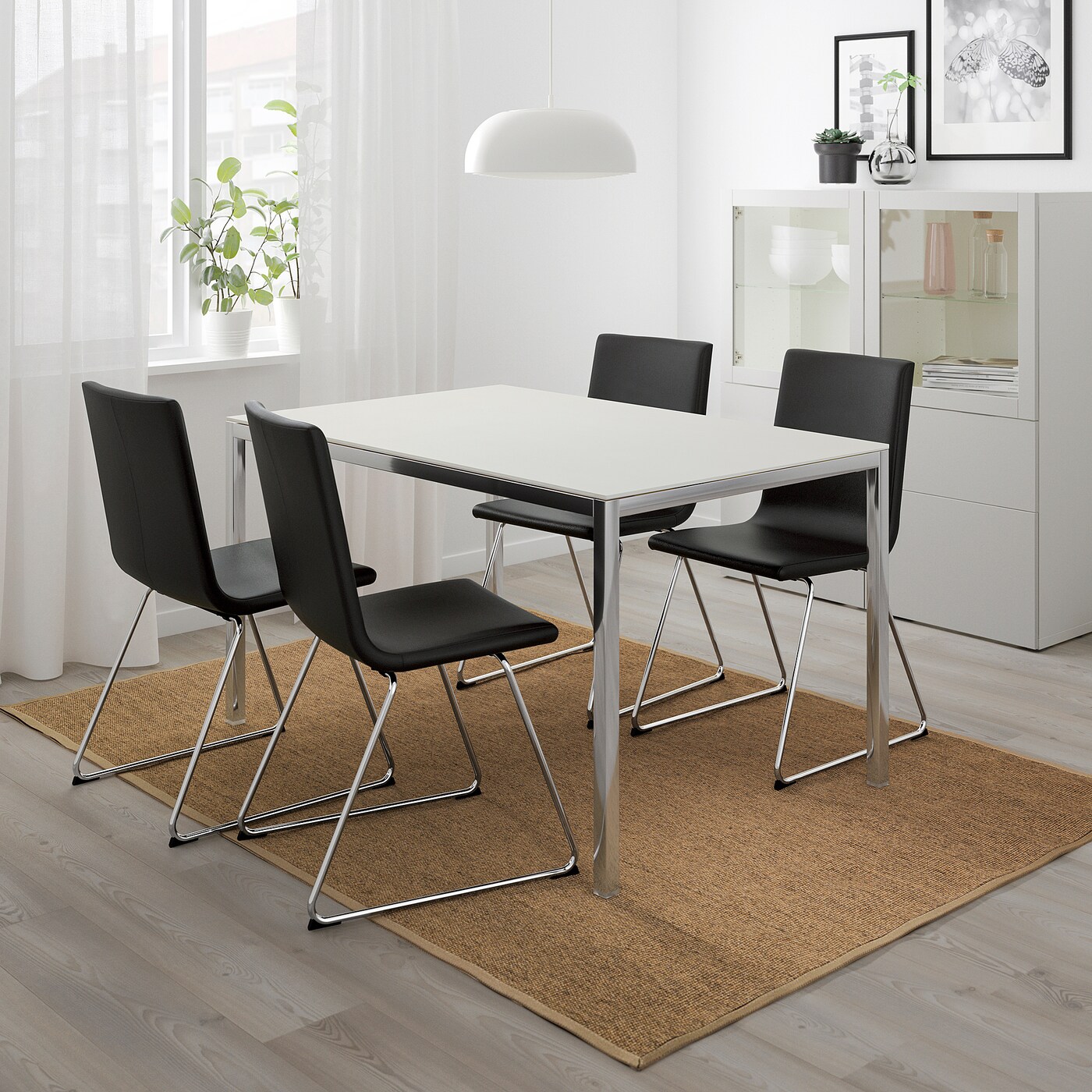 TORSBY table chrome-plated/white ceramic - IKEA