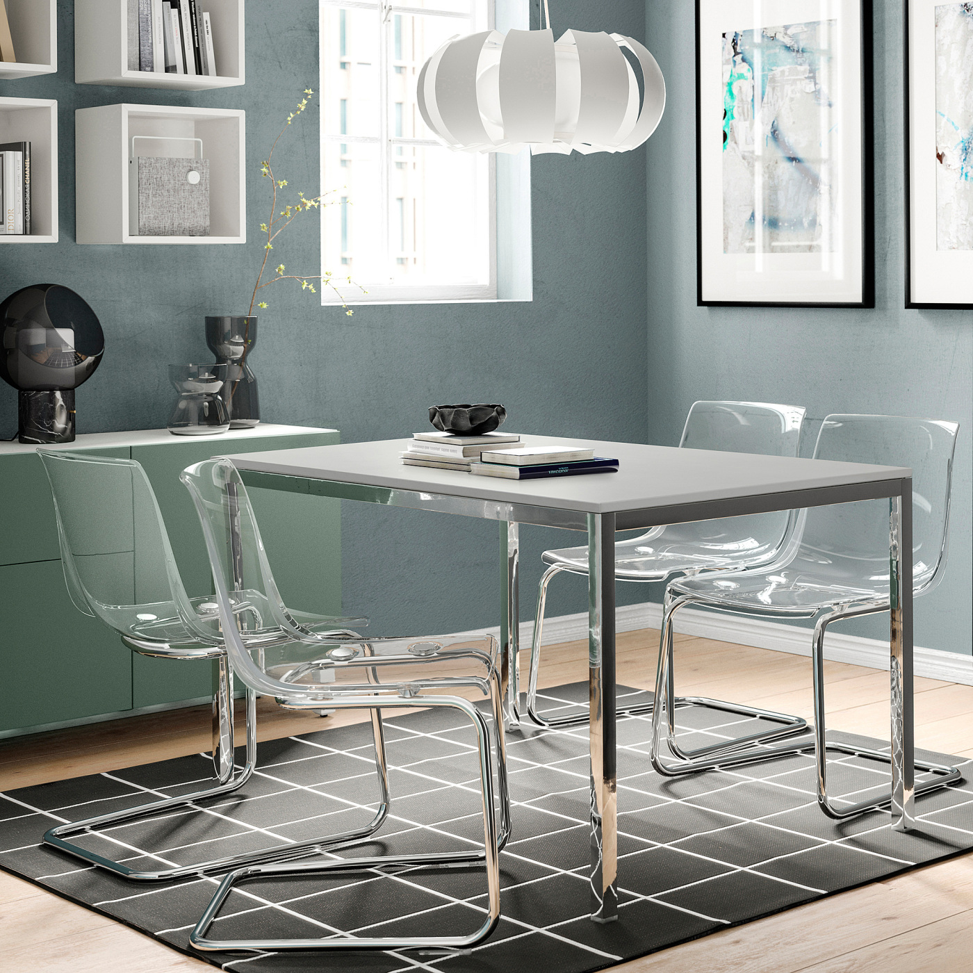 IKEA TORSBY ダイニングテーブル　セラミック　イケア　トールスビー TORSBY table chrome-plated/white ceramic - IKEA
