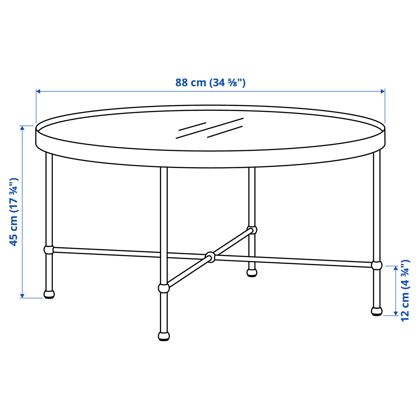 TORSJÖ coffee table gold effect/glass - IKEA