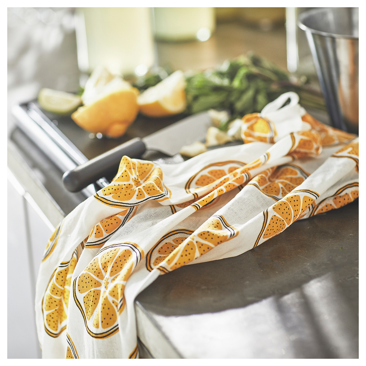 TORVFLY tea towel patterned/orange - IKEA TORVFLY tea towel patterned/orange - IKEA