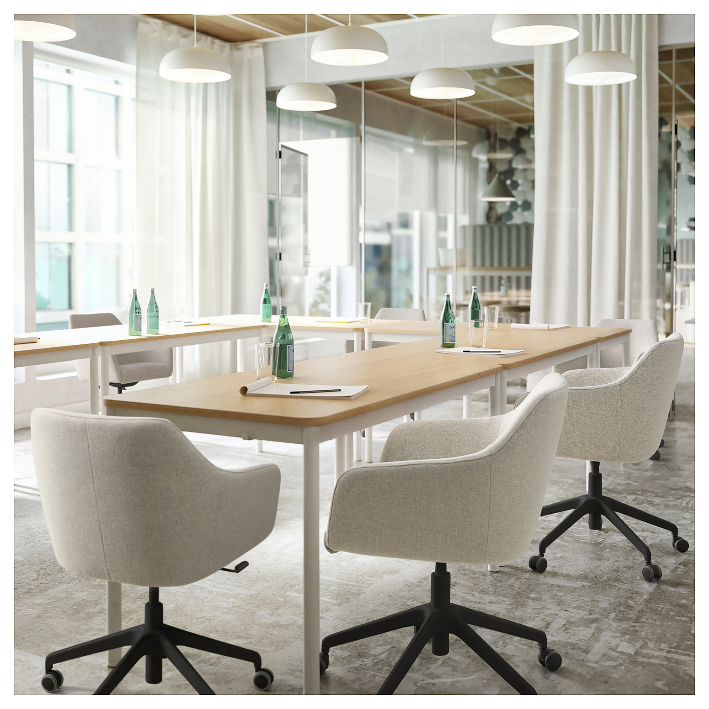 TOSSBERG / LÅNGFJÄLL conference chair Gunnared beige/black - IKEA