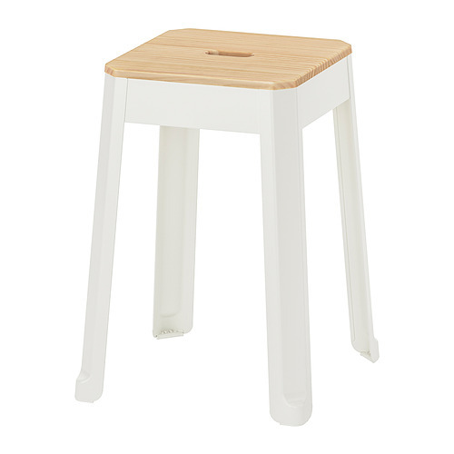 JUTEBODA stool natural/white - IKEA